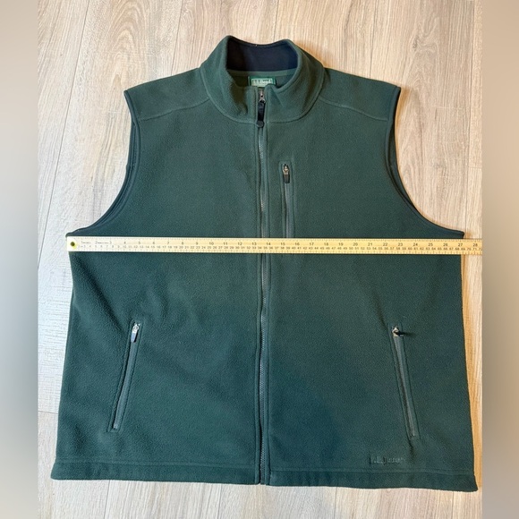 L.L. Bean Men’s Polartec Fleece Vest XXL Regular Green Full Zip Outdoor - Picture 9 of 11